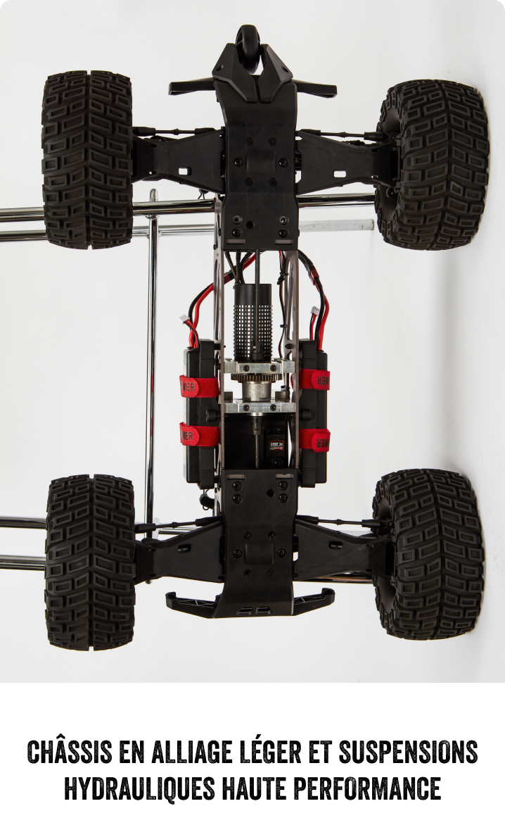 CHÂSSIS EN ALLIAGE LÉGER ET SUSPENSIONS HYDRAULIQUES HAUTE PERFORMANCE
